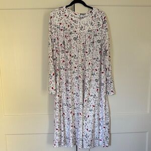 New Aria collection fleece pull over Long Sleeve night gown Dress 2XL pockets